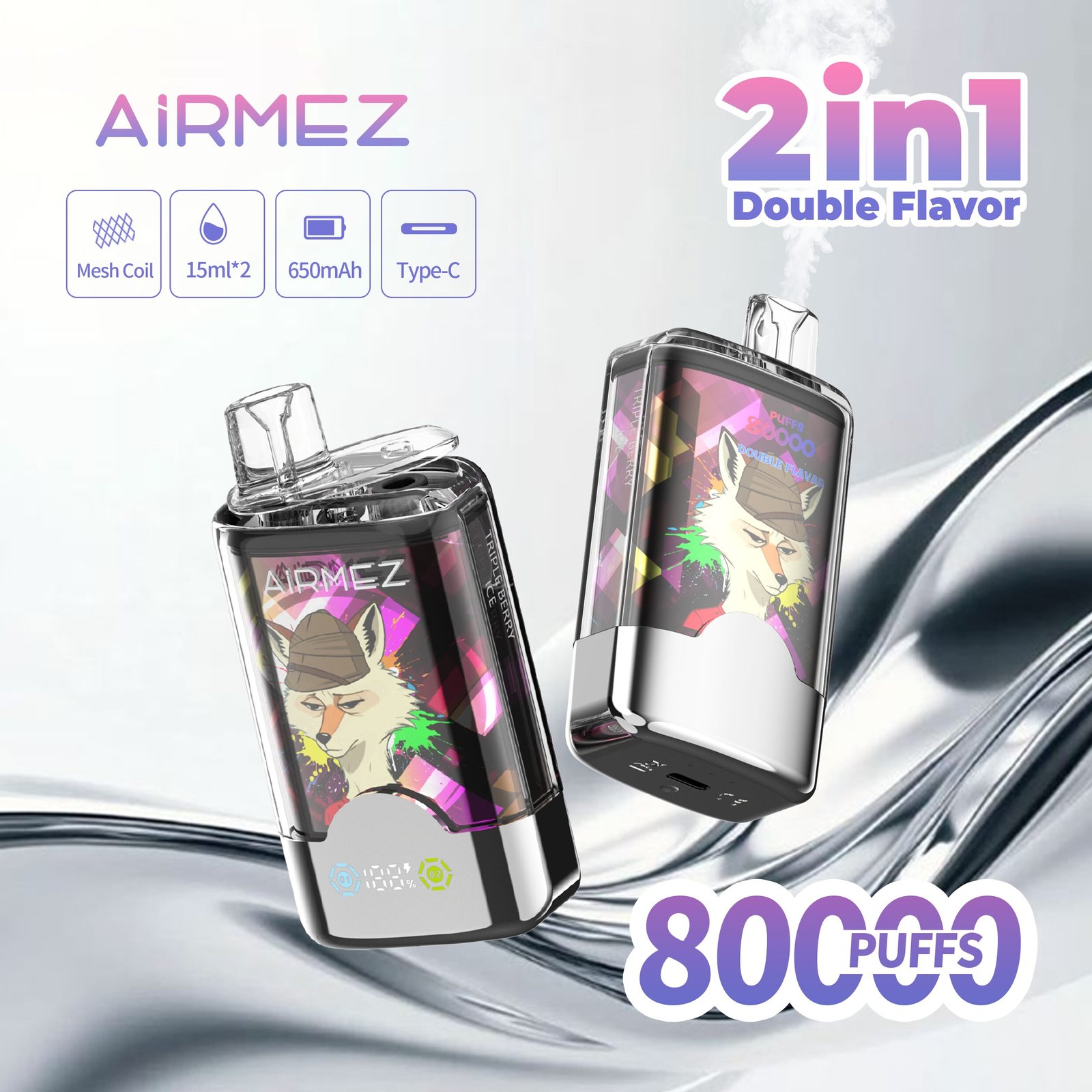 Airmez FOX 80K PUFFS 2IN1 - Image 2